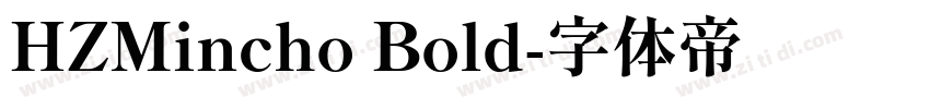 HZMincho Bold字体转换